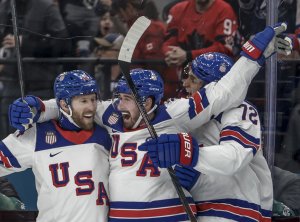 USA sinks Slovakia, advances to Olympic hockey gold medal game