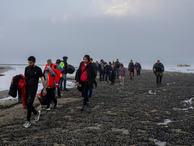 A group of Kurdish migrants from Iran and Iraq who failed in their attempt to reach the Un