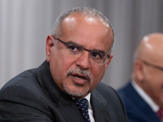 Bahrain's Crown Prince and Prime Minister Salman bin Hamad Al Khalifa speaks during a