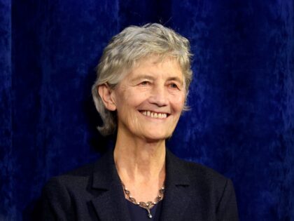 Catherine Connolly smiles to supporters after being elected as the new President of Irelan