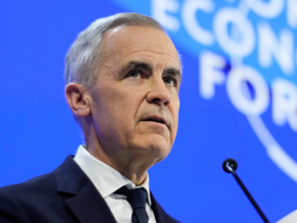 Canada's Prime Minister Mark Carney speaks during the Annual Meeting of the World Eco