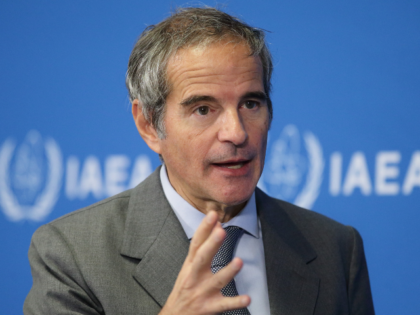 International Atomic Energy Agency (IAEA) Director General, Rafael Grossi, gestures during