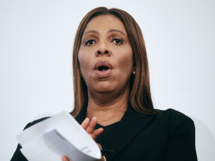 Attorney General of New York Letitia James reacts during a Rental Ripoff Hearing at Fordha