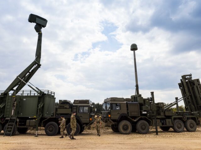 Pictured: The British Army Sky Sabre state-of-the-art intermediate air defence system. I