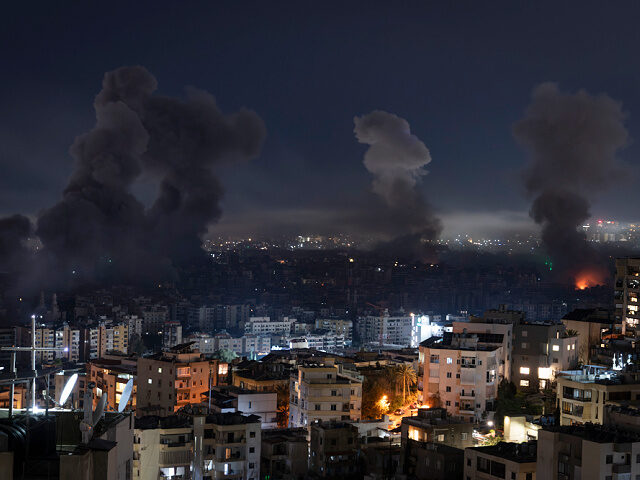 BEIRUT, LEBANON - MARCH 11: Smoke rises over Beirut's southern suburb of Dahieh following