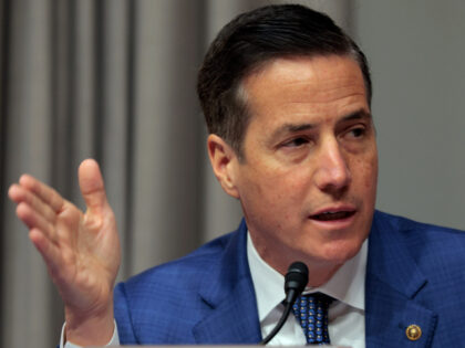 U.S. Sen. Bernie Moreno (R-OH) speaks during a hearing on oversight of the Department of H