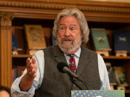 Greg Lucas, the California State Librarian, speaks at a news conference about Covered Cali