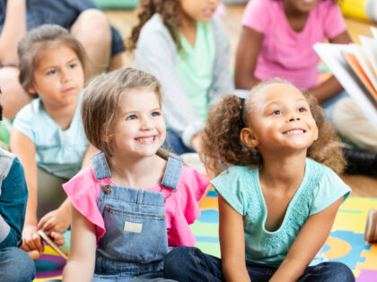 Children listening to a story