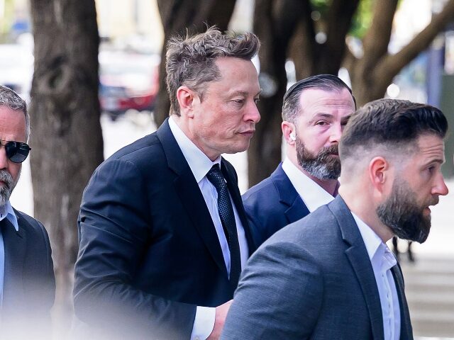 Elon Musk entering court