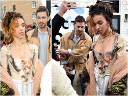 PARK CITY, UT - JANUARY 25: (L to R) Singer FKA twigs, actor Shia LaBeouf, visual artist S