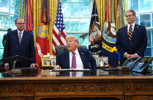 WASHINGTON, DC - SEPTEMBER 05: U.S. President Donald Trump announces plans for the 2026 G2