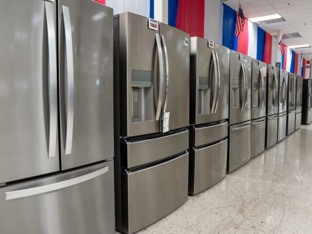 Inside An Appliance Store Ahead Of Durable Goods Figures Refrigerators for sale at an appliance store in Midwest City, Oklahoma, US, on Monday, Nov