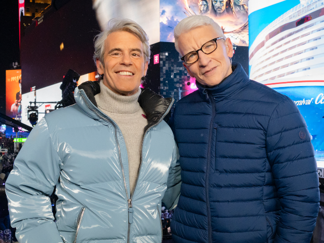 NEW YORK, NEW YORK - DECEMBER 31: Andy Cohen and Anderson Cooper host CNN's "New Year's Ev