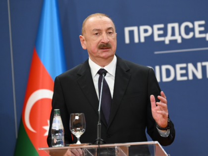 BELGRADE, SERBIA â" FEBRUARY 15: Serbian President Aleksandar Vucic and Azerbaijani Presi