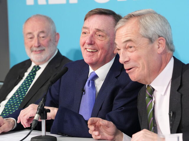 Reform UK press conference Reform UK leader Nigel Farage during a press conference to announce former Labour Newham c