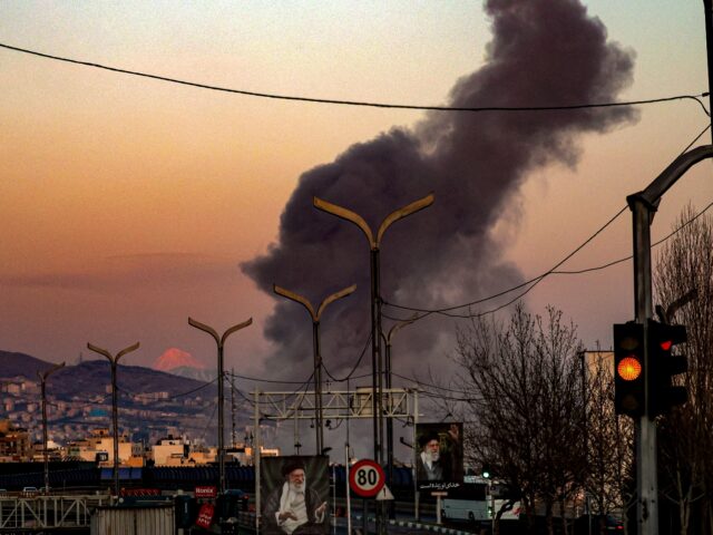 TEHRAN, IRAN - MARCH 06: A general view of Tehran with smoke visible in the distance after