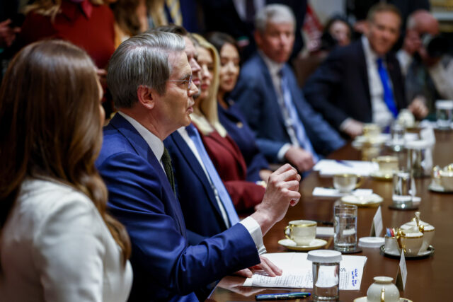 President Trump Holds Cabinet Meeting Scott Bessent, US treasury secretary, speaks during a cabinet meeting at the White House i