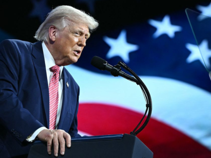 US President Donald Trump speaks during the Future Investment Initiative (FII) Summit in M