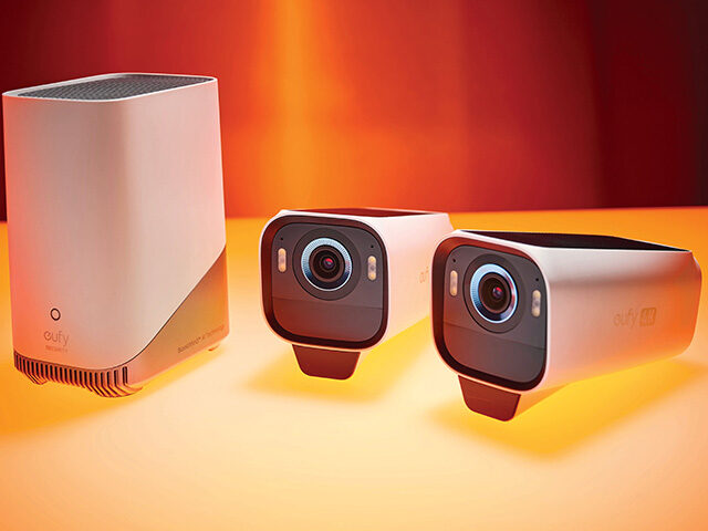 Detail of the EufyCam S3 Pro 2 security camera system with 4K cameras. (Photo by Future Pu