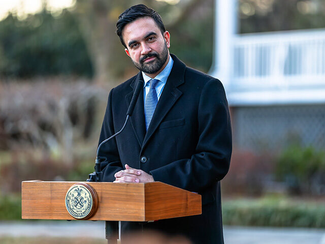 GettyImages2255969056 Mayor Zohran Mamdani speaks at a press conference during moving day at Gracie Mansion on J