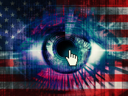 Human Eye on American flag