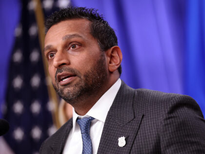 Federal Bureau of Investigation (FBI) Director Kash Patel delivers remarks on an arrest co