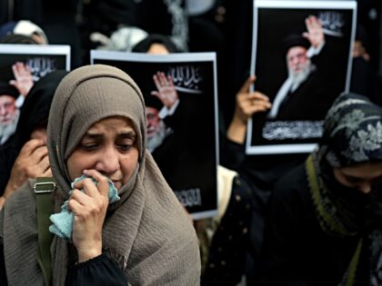 Shia Muslim women mourn the killing of Iran's Supreme Leader Ayatollah Ali Khamenei in US-