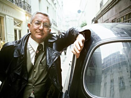 Paris february 12. File photo: english author Len Deighton in Paris to promote his book. P