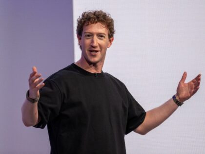 Mark Zuckerberg on stage with Meta