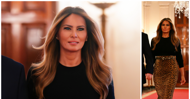 Fashion Notes: Melania Trump Celebrates Women’s History Month in Sultry Adam Lippes Leopard Skirt