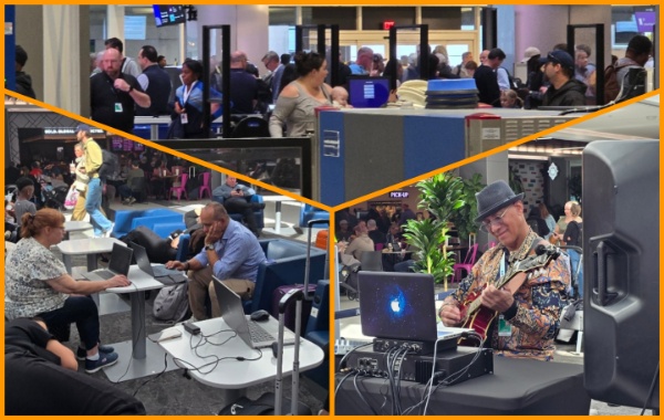 Oficiais de operações de fiscalização e remoção de ICE trabalhando no aeroporto IAH de Houston (Bob Price/Breitbart Texas)