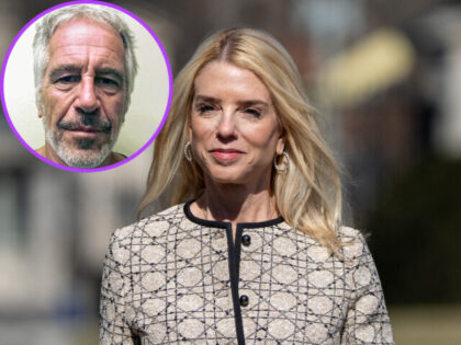 Pam-Bondi, [inset] Jeffrey-Epstein