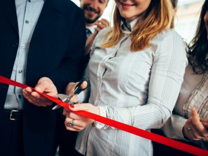Ribbon Cutting new business