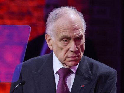 Ronald Lauder, President of the World Jewish Congress, speaks during the commemoration cer