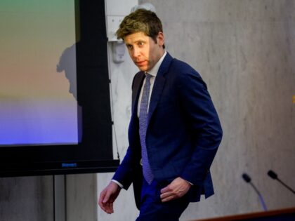 Sam Altman caught in the light