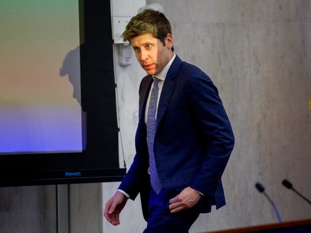 Sam Altman caught in the light