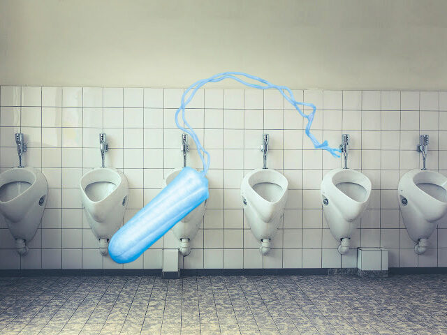 Tampon in Men's bathroom