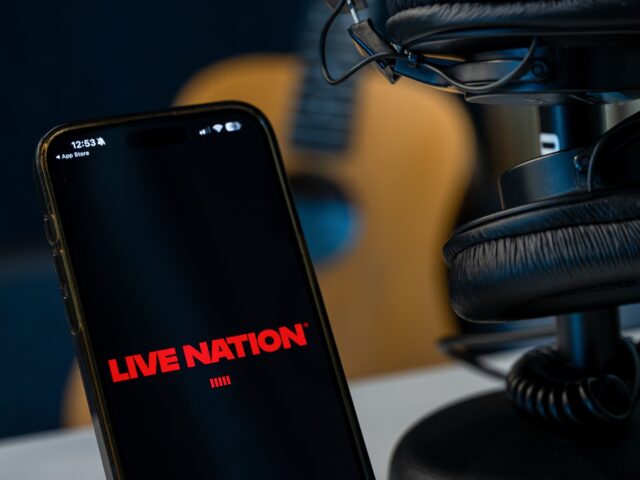 The Live Nation logo on a smartphone arranged in San Francisco, California, US, on Monday,
