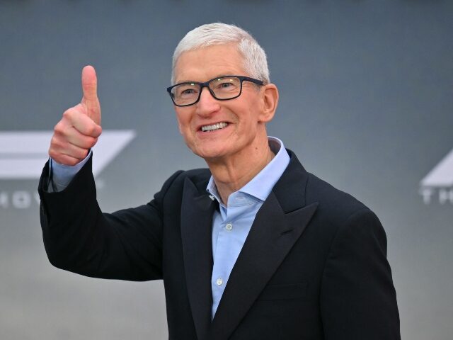 Tim Cook with a thumbs up for Apple ads