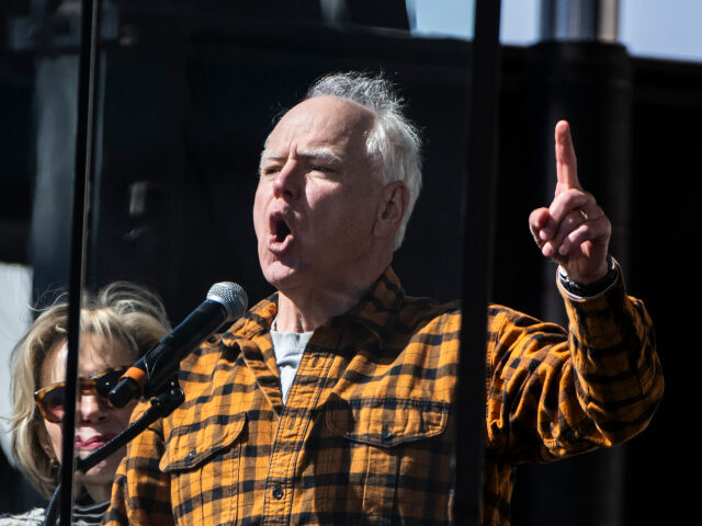 Tim Walz Minnesota Gov. Tim Walz speaks during a "No Kings" protest outside the State Cap