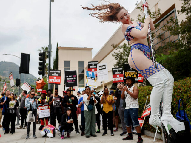 Hollywood Protests Hollywood: Striking Writers Guild Staffers Protest Their Own Union at SAG-AFTRA 