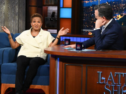 NEW YORK CITY - APRIL 28: The Late Show with Stephen Colbert and guest Wanda Sykes during
