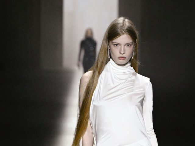 Vivian Jenna Wilson on the runway at the Gucci fashion show as part of Milan Fashion Week