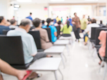 abstract blur image background of waiting area hospital clinic