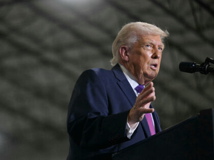 US President Donald Trump speaks at Verst Logistics in Hebron, Kentucky, on March 11, 2026