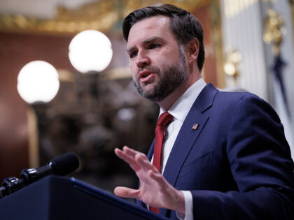 Vice President JD Vance speaks during a news conference on efforts to combat fraud, in the