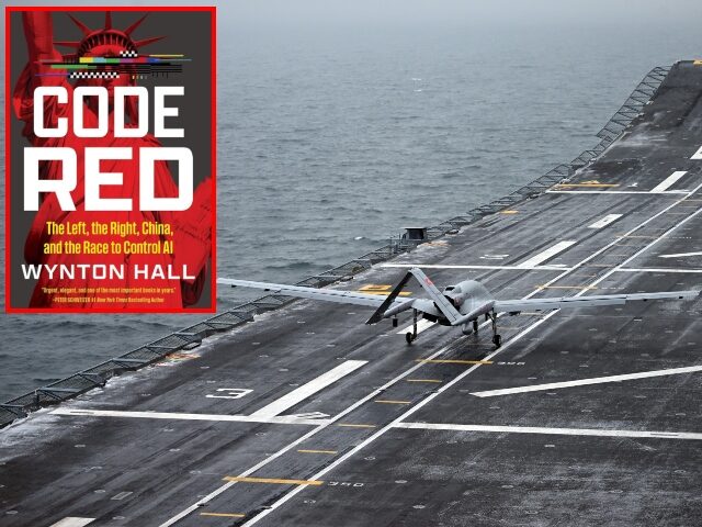 military drone taking off with Code Red cover