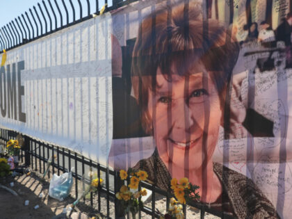 TUCSON, UNITED STATES - MARCH 3: A banner reading âBring Her Homeâ in support of Nancy