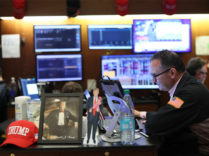 Traders work on the floor of the New York Stock Exchange during morning trading on March 6