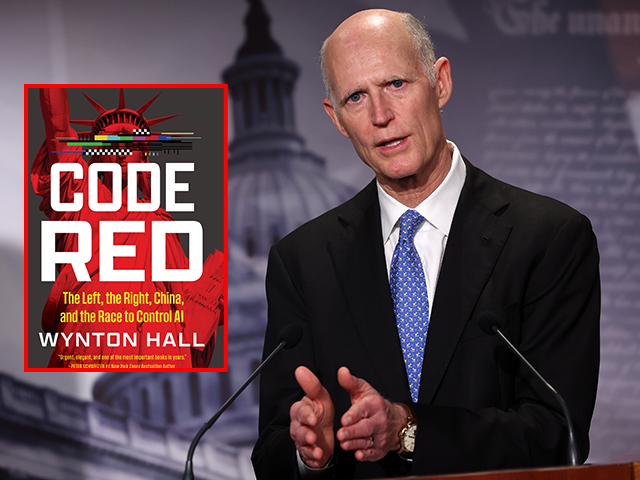 WASHINGTON, DC - MARCH 06: U.S. Sen. Rick Scott (R-FL) speaks on government funding during